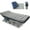 Blue cot+gray mattress, variant on MOPHOTO 75" Adult Camping Cot Folding Cot, Portable Heavy Duty Sleeping Bed with Pad, Outdoor Patio Folding Lounge Chair