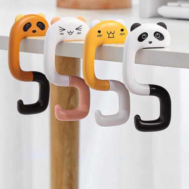 4 ganchos de mesa para bolso, ganchos plegables para colgar bolsos y carteras, mochilas, llaveros, etc. Idea de regalo para medias de regalo