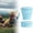 Sky Blue, variant on Collapsible Silicone Travel Cup,BPA-Free Portable Folding Cup with Lid & Lanyard,3.26"×3.46",1PC,Sky Blue