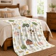 thumbnail image 6 of YShenghong Playful Farm Animals With Tractor And Red Barn Printed Flannel Blanket, 6 of 7