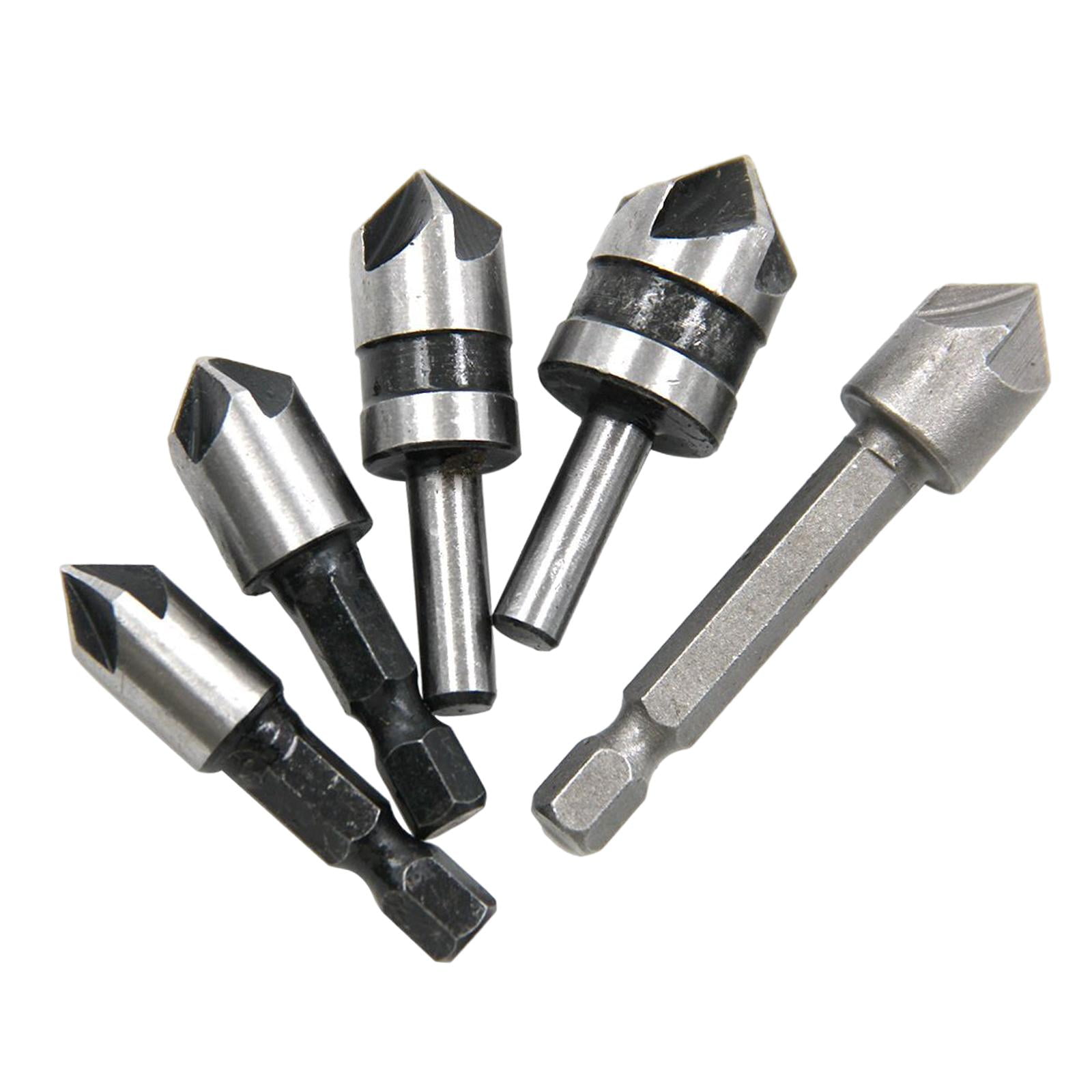 High Speed Steel Countersink Drill Bit 5 Flute Woodworking Chamfer