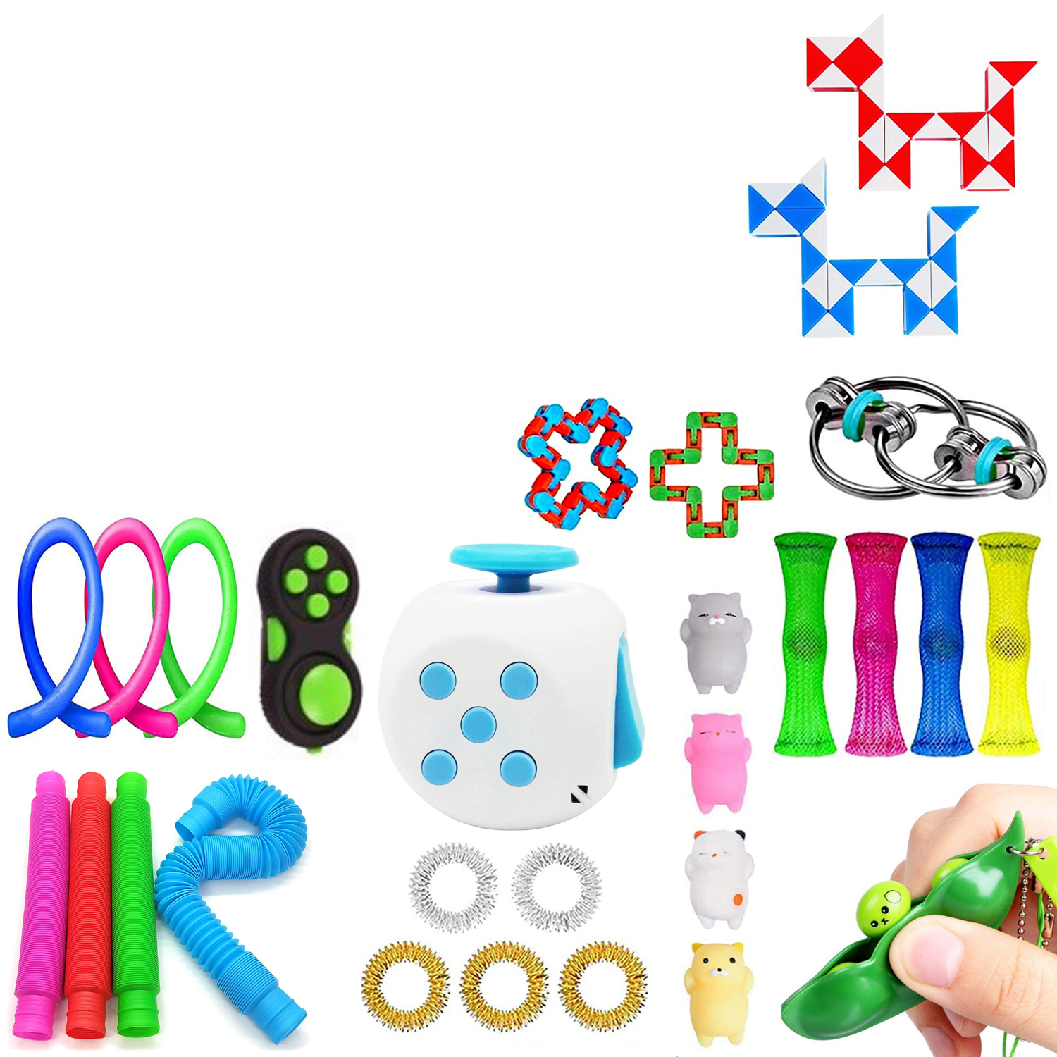 Fidget Toys Pop Its Fidget Pack Sensory Fidget Toys Cheap Fidget Pack for Kid Adults Stress