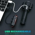 thumbnail image 5 of Light Black Durable Usb Recargable Juego De Faros Para Bicicleta Eigraketly OD006107-00, 5 of 5