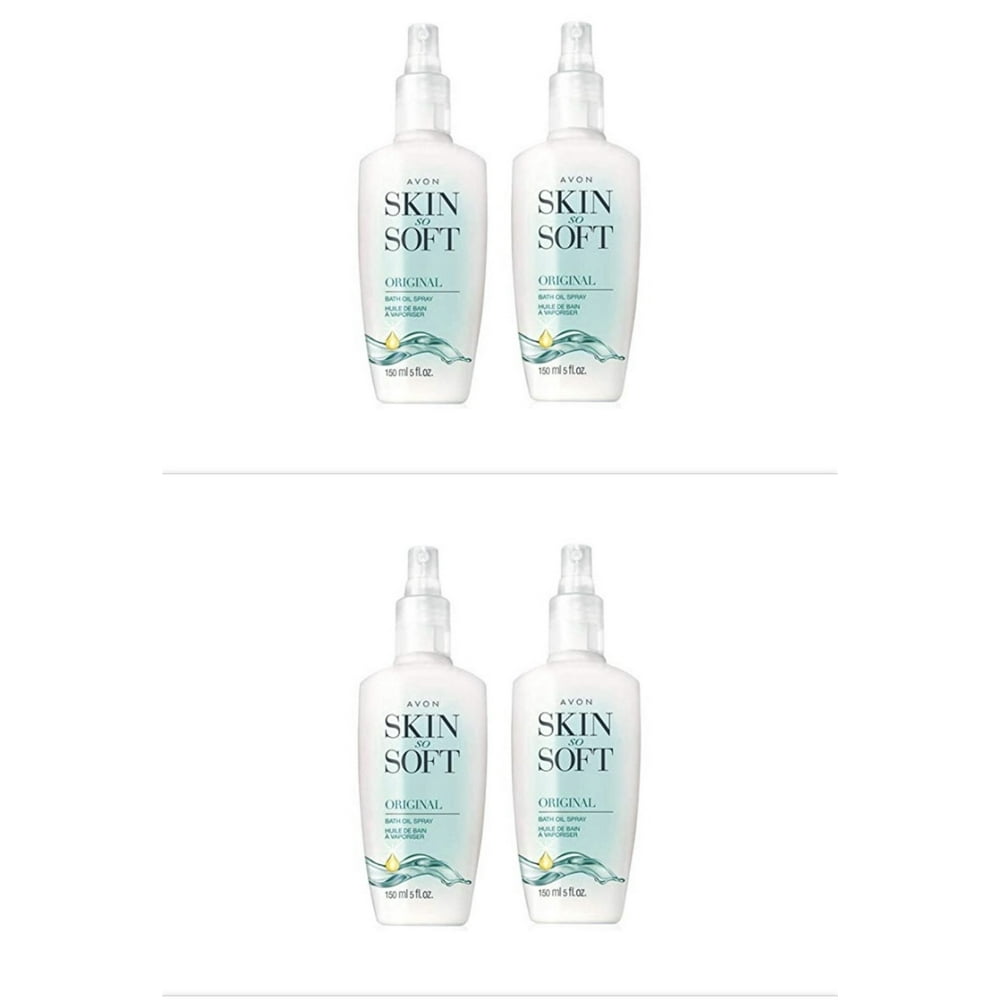 Avon 4 Pack of Avon Skin So Soft Original Bath Oil Spray with Pump 5