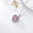 thumbnail image 6 of CACA LADY Flower Locket Necklace That Holds Pictures 925 Sterling Silver Heart Locket Necklace Pink Photo Locket Pendant Necklace Jewelry Romantic Valentines Birthday Gifts for Women Daughter, 6 of 6