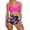 Hot Pink, variant on Two Piece Sets for Women Printed Tankini Swimsuit with Detachable Padding High Waist Adjustable Ties Bathing Suit for Summer Beach