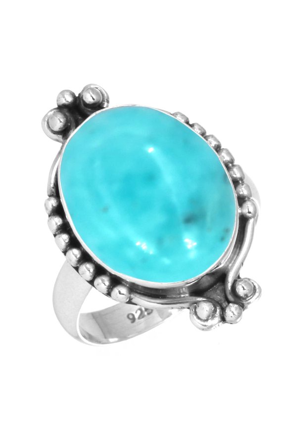 Natural Smithsonite Women Jewelry 925 Sterling Silver Ring