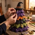 thumbnail image 5 of DIY Halloween Quilted Fabric Tree Kit,Sewing Craft Project with Padded Fabric Pieces Handmade,Fall Holiday Decoration for Mantel Shelf,Tabletop,Home Decor Gift(D), 5 of 6