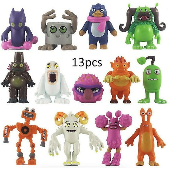 13-piece My Singing Monsters Mini Figure Set, Wubbox Noggin Toe Jammer Models Decoration Boys Girls Birthday Gift