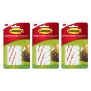 Command Poster Strips Hanging Strips 3M 17024 Damage Free Strong Hold 12 Count White, 3-Pack