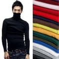 thumbnail image 4 of Suéter de manga larga de color liso con cuello alto y talla grande para jóvenes de talla 20, para primavera, otoño e invierno, venta al por menor, 4 of 6