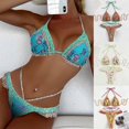 thumbnail image 4 of ENJOYW 2 Pcs/Set Maillots de Bain Ensemble Imprimé Coloré Bohemia Style Femmes Respirant Maillot de Bain pour Nagepolyester, 4 of 7
