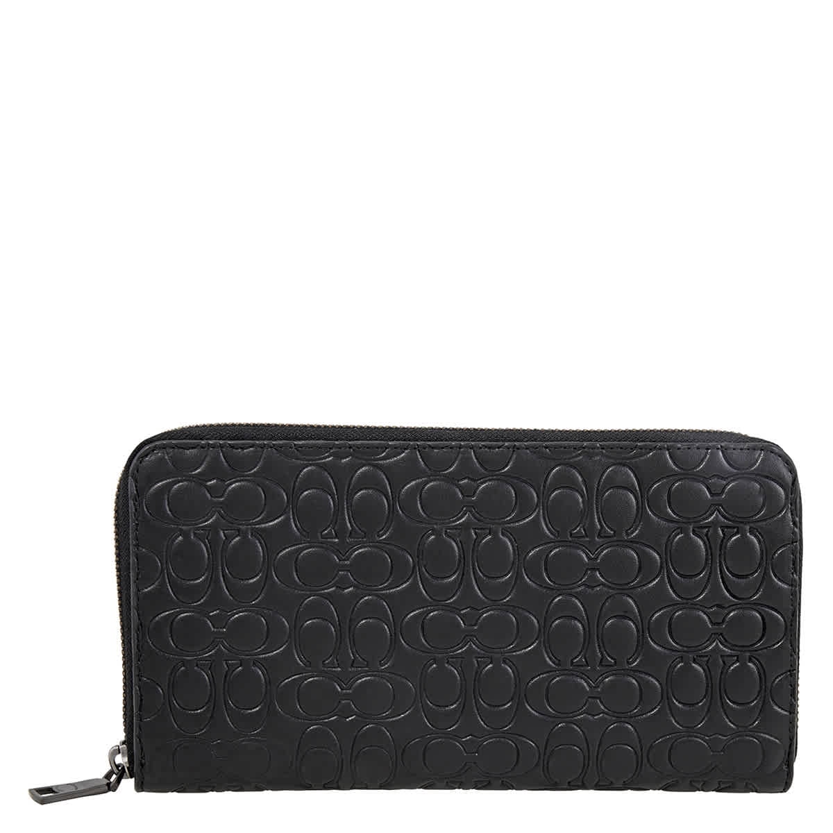 バッグ Coach Signature Accessory Pouch Black COACH® Outlet | Zip Card Case In Signature Leather