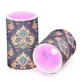 thumbnail image 7 of Yayeee Flameless Candles with Remote Flickering Battery Operated Multi Color Changing, Green Peacock Pattern, 7 of 7