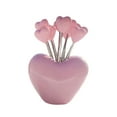 thumbnail image 4 of Juego de Tenedores de frutas Macarena de acero inoxidable para pasteles Rosa, 4 of 8