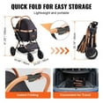 thumbnail image 6 of Vevor CWTCCGK4QDHDT793EV0 66 lbs 4 Wheels Dog Stroller Rotate with Brakes, Black, 6 of 11