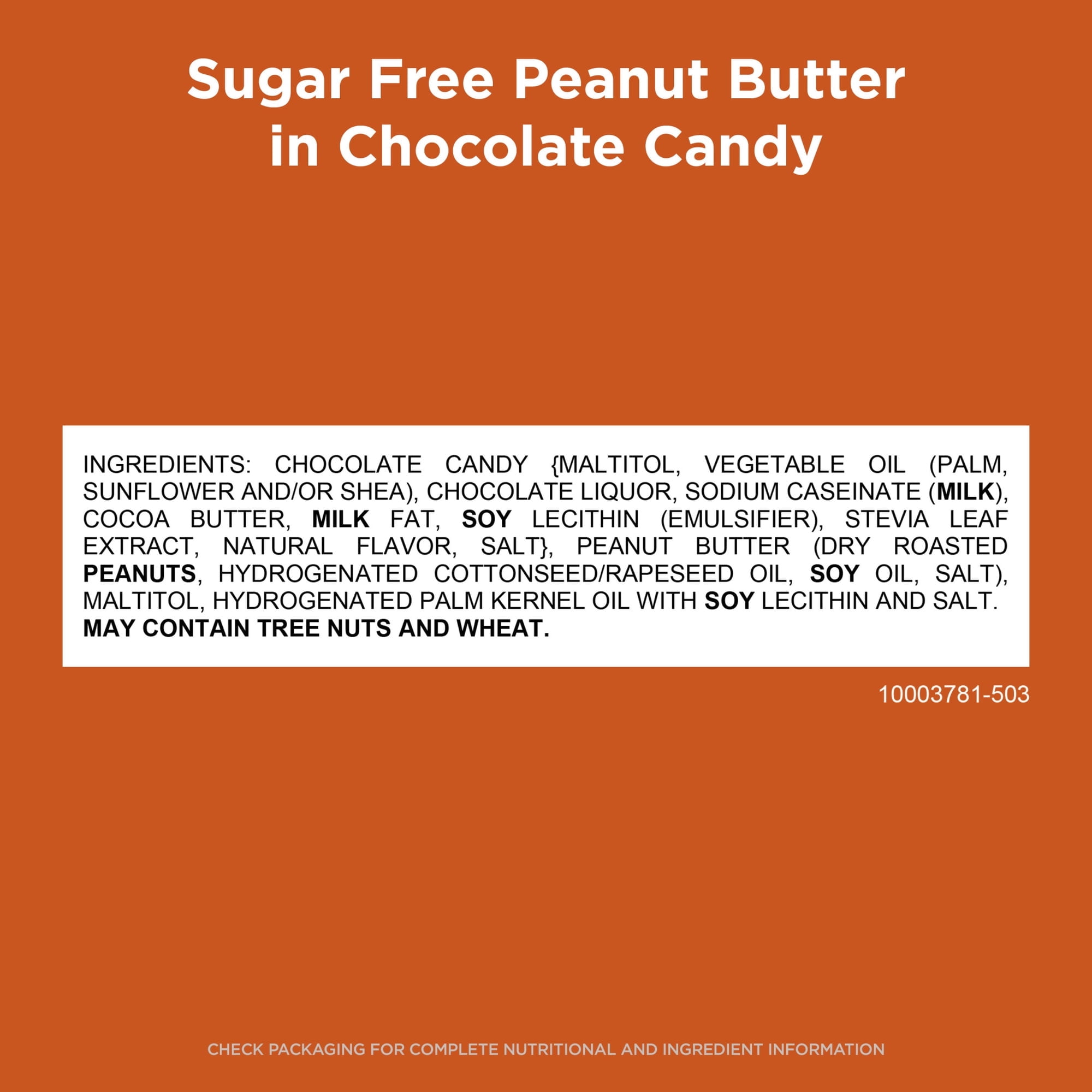 RUSSELL STOVER Sugar Free Peanut Butter Cup Chocolate Candy, 4.7 oz. bag, 8 Count