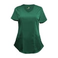 thumbnail image 3 of ACTIVE UNIFORMS Stretch Women's Ultra Soft Modern Fit Mock Wrap Scrub Set (Hunter Green, Large), 3 of 7