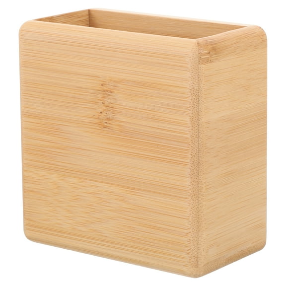 Remote Control Wall Storage Box Self Adhesive Holder Headset Stand Controller Bamboo