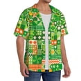 thumbnail image 4 of Easygdp St Patrick's Day6 Men's Casual Short-sleeved Shirt with Pocket and Button Suitable for Beach Vacation Leisure - Small, 4 of 7