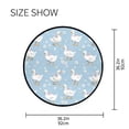 thumbnail image 5 of 36.2 Inch Round Floor Mat Small Geese and Daisies Carpet Decor Rug for Living Room Bedroom, 5 of 6
