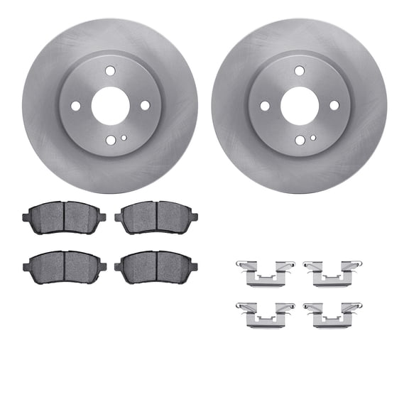 Dynamic Friction Company Front Brake Rotors with 5000 Advanced Brake Pads includes Hardware 6512-80235