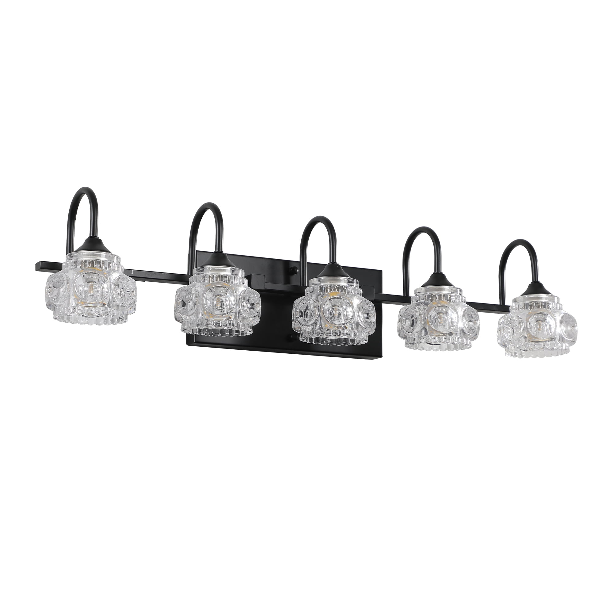 5-Light Bathroom 29 inch Vanity Light Fixtures，Matte Black Modern Vanity Lights&nbsp;For Bathroom, Bedroom, or Hallway