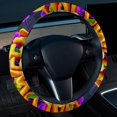 thumbnail image 2 of Halloween Font 14.5 Inch Car Wheel Cover, Steering Wheel Covers with Printing, PVC Leather Auto Accessories, 2 of 6