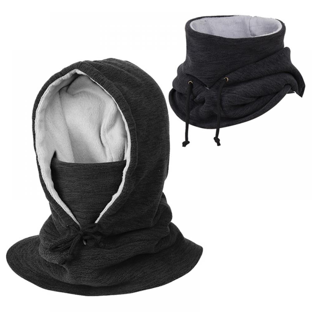 Warm Fleece Hood Ski Mask Face Cover Hat Waterproof for Men and Women ...