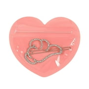 Uxgjfwu Heart Shaped Ziplock Bag, Small Sealed Pouch for Jewelry, Candy, and Gift, Party Favor Bag for Wedding, Celebration, and Special Occasion
