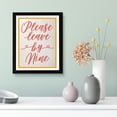 thumbnail image 2 of Designs ByLITA Please Leave By Nine, 5 x 7 Black Wall Print (Framed) | Funky Home Décor, 2 of 6