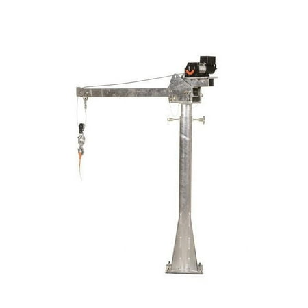 Vestil Manufacturing WTJ-20-4-DC-GAL 4-7 ft. DC Powered Boom Adjust Jib Crane - Galavinized, 2000 lbs