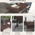 thumbnail image 2 of Brown PE Wicker Table / Porch & Patio / 66 lbs Weight Capacity, 2 of 6