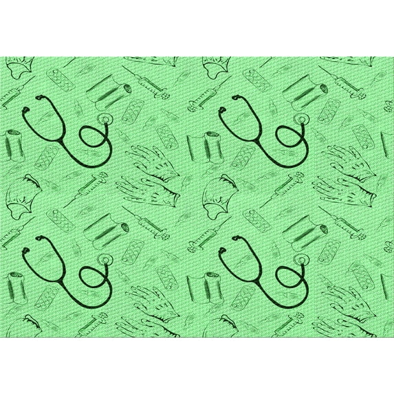 Ahgly Company Indoor Rectangle Patterned Jade Green Area Rugs, 8' x 10'