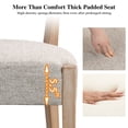 thumbnail image 3 of Dining Chairs Set of 2,Mid Century Modern Dining Chair Set - Linen Upholstered Low Back Kitchen & Dining Room Chairs with Woven Design,Oatmeal Fabric, 3 of 6