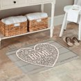 thumbnail image 2 of FJPT Non Slip Flannel Polyester Floor Mat Heart Home Design For Bathroom Kitchen Bedroom Decor 16x24 inch, 2 of 5