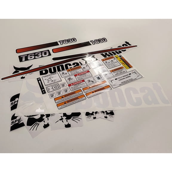 411 Decals Aftermarket Replacement Sticker Set Compatible with Bobcat T630 (Straight) Skid Steer Loader