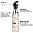 thumbnail image 3 of 1000ml Vacuum Insulated Sports Water Bottle with Foldable Straw Stainless Steel Portable Thermos Cup Cute Pastel Ghosts Pattern, 3 of 7