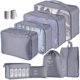 thumbnail image 1 of Minnieouse Juego de bolsas de almacenamiento de 9 uds, organizadores de ropa multifuncionales, ropa interior grande, neceser para cosméticos, Maleta de Envolturas para manijas de equipaje Gris Minnieouse AP012163-01, 1 of 6
