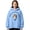 Blue, variant on AURORADY Pet Pouch Hoodie for Women Men Oversized Sweatshirt with Zipper Pocket Cat Dog Carrier Pullover Top
