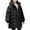 Black, variant on Sevevn Coats for Women Women's Winter Casual Loose Fashion Color Pocket Zippered Tops Reversible Long Cotton Coat Gift for Girls