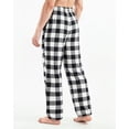 thumbnail image 3 of NY Threads Mens Flannel Pajama Pants with Pockets Soft Cotton Sleepwear Lounge PJ Bottoms, XX-Large, Black/White, 3 of 7