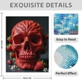 thumbnail image 3 of Diamond Art Kit for Adults, Red Skull With Strawberries Diamond Painting for Adults Beginners, DIY Diamond Art Painting Kits, 5D Diamond Painting Crafts for Home Decor 12x16 Frameless, 3 of 7