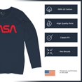 thumbnail image 6 of Vintage NASA Worm Logo Women's Long Sleeve T-shirt Astronaut Space Exploration Emblem, 6 of 7