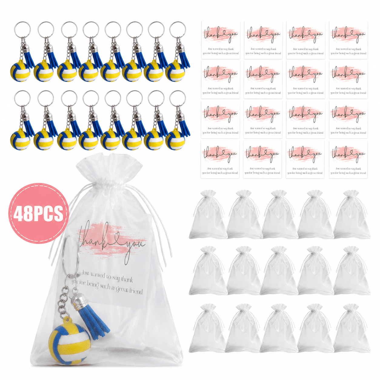 16 Set 3D Volleyball Keychains-These Stylish Keychains with Tassel Pendants Are Perfect for And Bags Making Them an Excellent Gift for Sports Enthusiasts And Fans