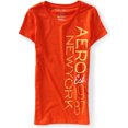 thumbnail image 1 of Camiseta gráfica Aeropostale para mujer Vertical Aero New York naranja extragrande, 1 of 1