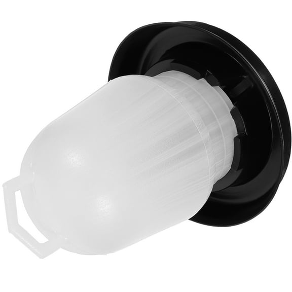 ibasenice Automatic Chicken Water Bucket White Plastic Poultry Watering Cup for Chicken Coop