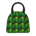 thumbnail image 6 of XMXT Lunch Bag Women, Green Smiling Man Print Large Lunchbox Insulated Lunch Box for Work School, Green, 6 of 9