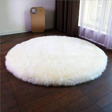 Luxury Fluffy Rugs Bedroom Furry Carpet Bedside Sheepskin Area Rugs Children Play Princess Room Decor Rug 40 40cm White