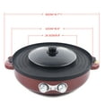 thumbnail image 2 of 2 in 1 Electric Smokeless Grill, Hot Pot BBQ Grill Soup Shabu Pot, Household Electric Barbecue Plate Frying Cook Grill, 2200W 110V Red, 2 of 12